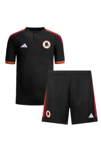 Fotbalové Dres AS Roma Dětské Třetí Oblečení 2023-24 Krátký Rukáv (+ trenýrky)